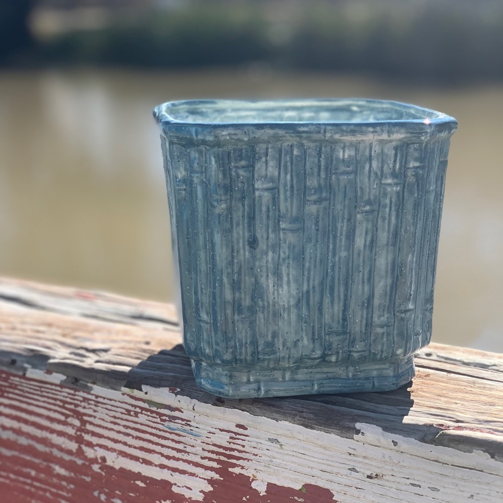 Ceramic bamboo planters retro style